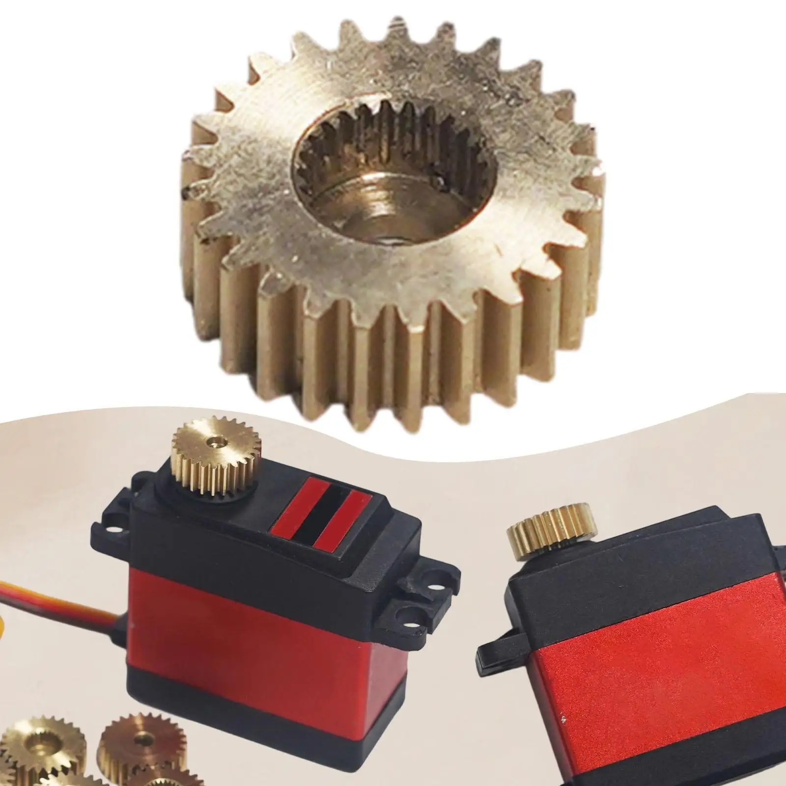 Servo engranaje de latón estriado 25T, tren, engranaje de Metal duradero, accesorio profesional para robótica y maquinaria