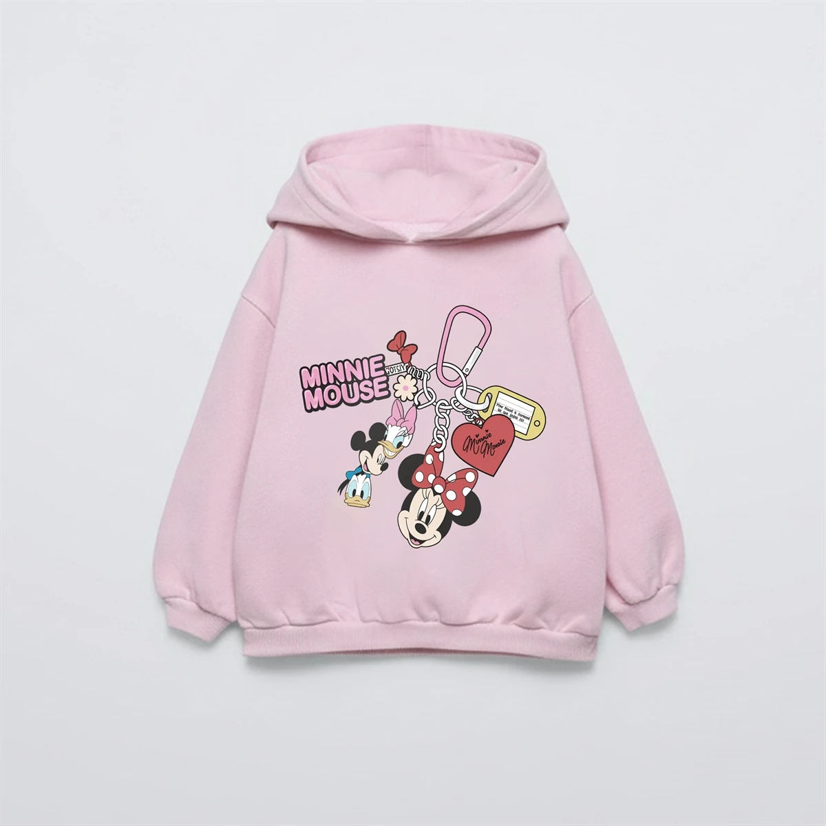 Sudaderas con capucha de Mickey Mouse, ropa informal de moda para niños y niñas, sudaderas con estampado de dibujos animados, camisetas encantadoras de manga larga con capucha de 80-140CM - imagen 4