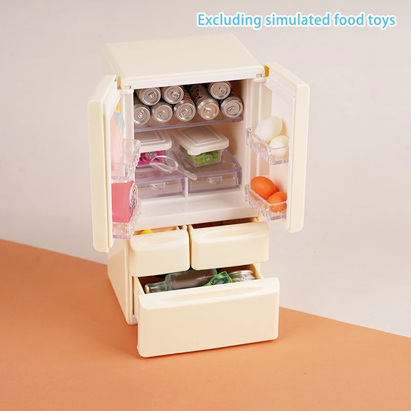 Casa de juguete dibujos animados para niños con mini refrigerador