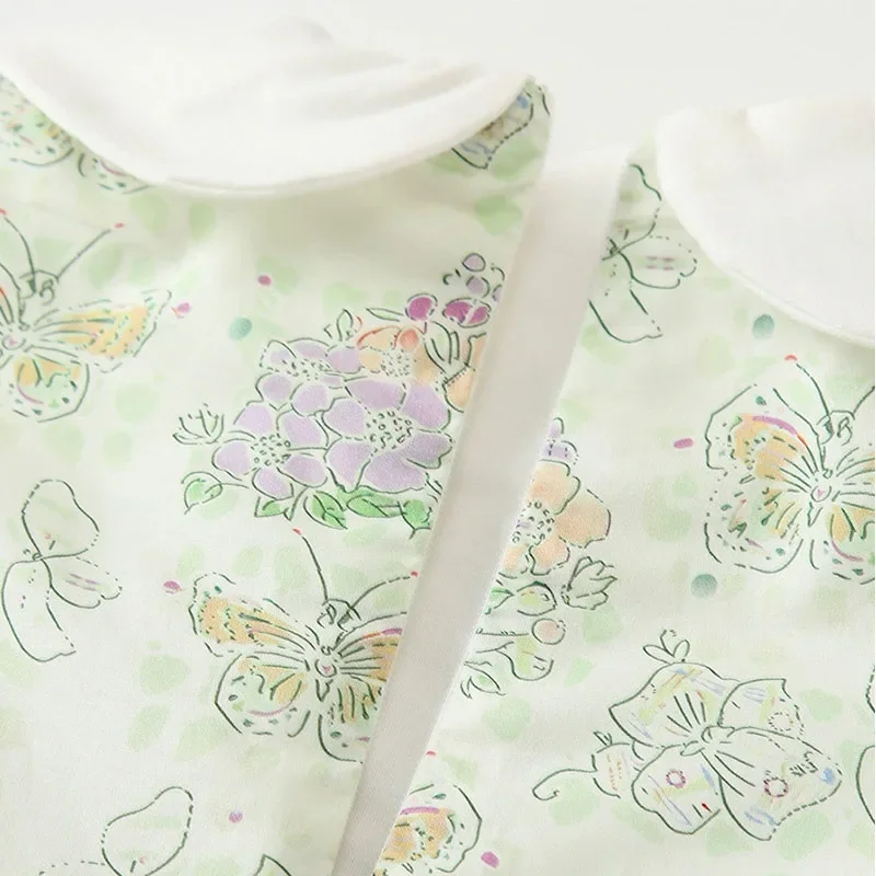 Conjunto vestido de princesa de algodón manga larga con diadema