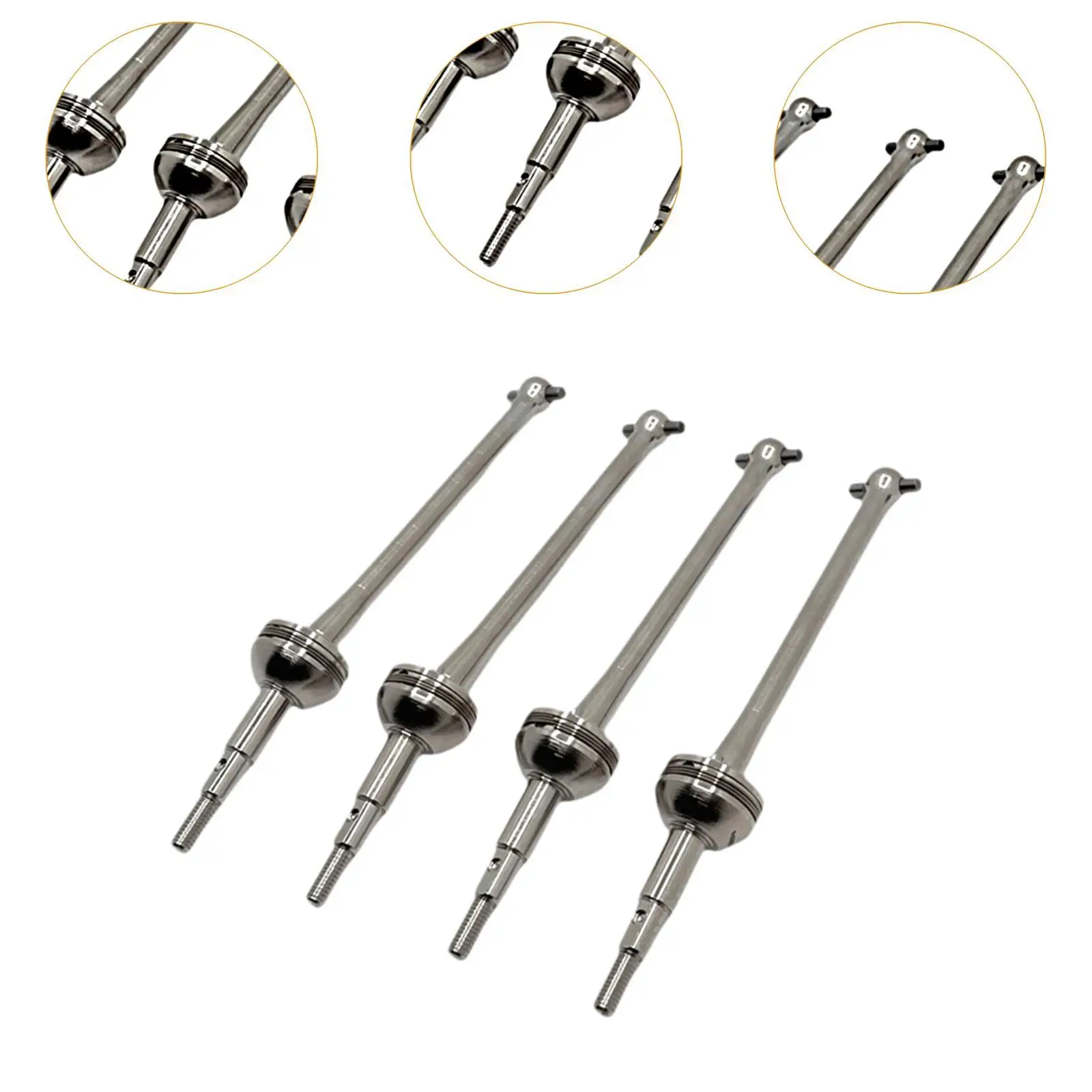 4Pcs CVD Driveshaft Replacement for 10208 V1 1:10 RC Car Replace Parts Sturdy 4Pcs CVD Driveshaft Replacement for 10208 V1 1:10 RC Car Replace Parts Sturdy