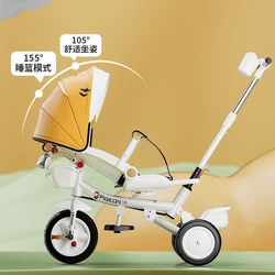 Triciclo infantil convertible con asiento reclinable