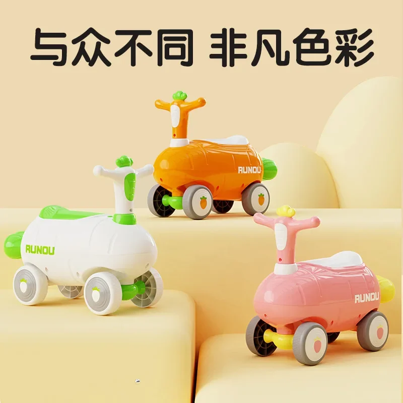 Scooters para bebés, niños y niñas, niños y bebés de 1 a 4 años, yo-yo, antivuelco, caminantes para bebés con luces de música, bicicleta eléctrica, venta al por mayor - imagen 4