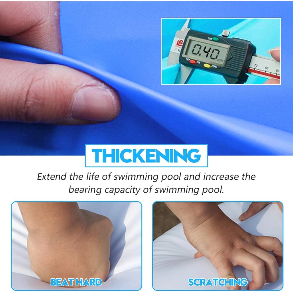 Piscina inflable grande para adultos, bañera Rectangular familiar de 2- 3M, juegos acuáticos para interiores y exteriores para niños - imagen 4