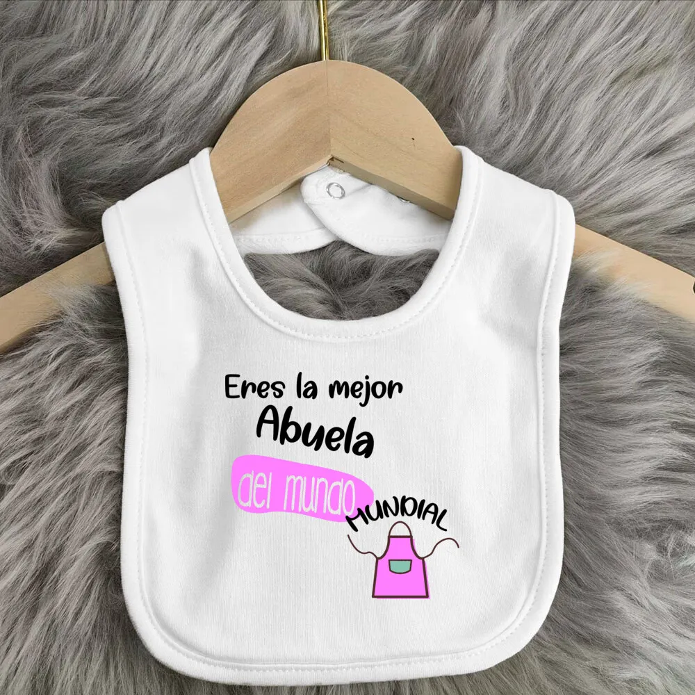 Baberos para bebé, el mejor abuelo del mundo, babero infantil estampado, regalo de ducha para recién nacido, paños para eructar para bebé, Baberos de alimentación para niños, babero bonito para chico - imagen 4