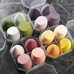 Esponja de belleza para mujer, herramientas de maquillaje, 4 Uds., accesorios de maquillaje, licuadora, huevo de belleza, esponja cosmética para base en polvo