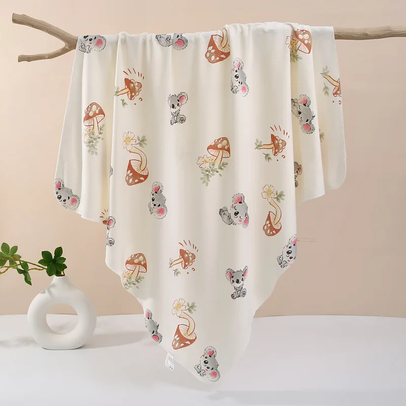 Toallas de maternidad para habitación de bebé de las cuatro estaciones, manta para recién nacido de algodón puro con estampado de dibujos animados, Toalla de baño suave y absorbente para niños