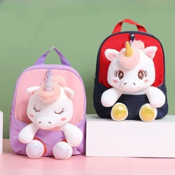 Mochila unicornio de peluche para niños pequeños: ligera y preescolar