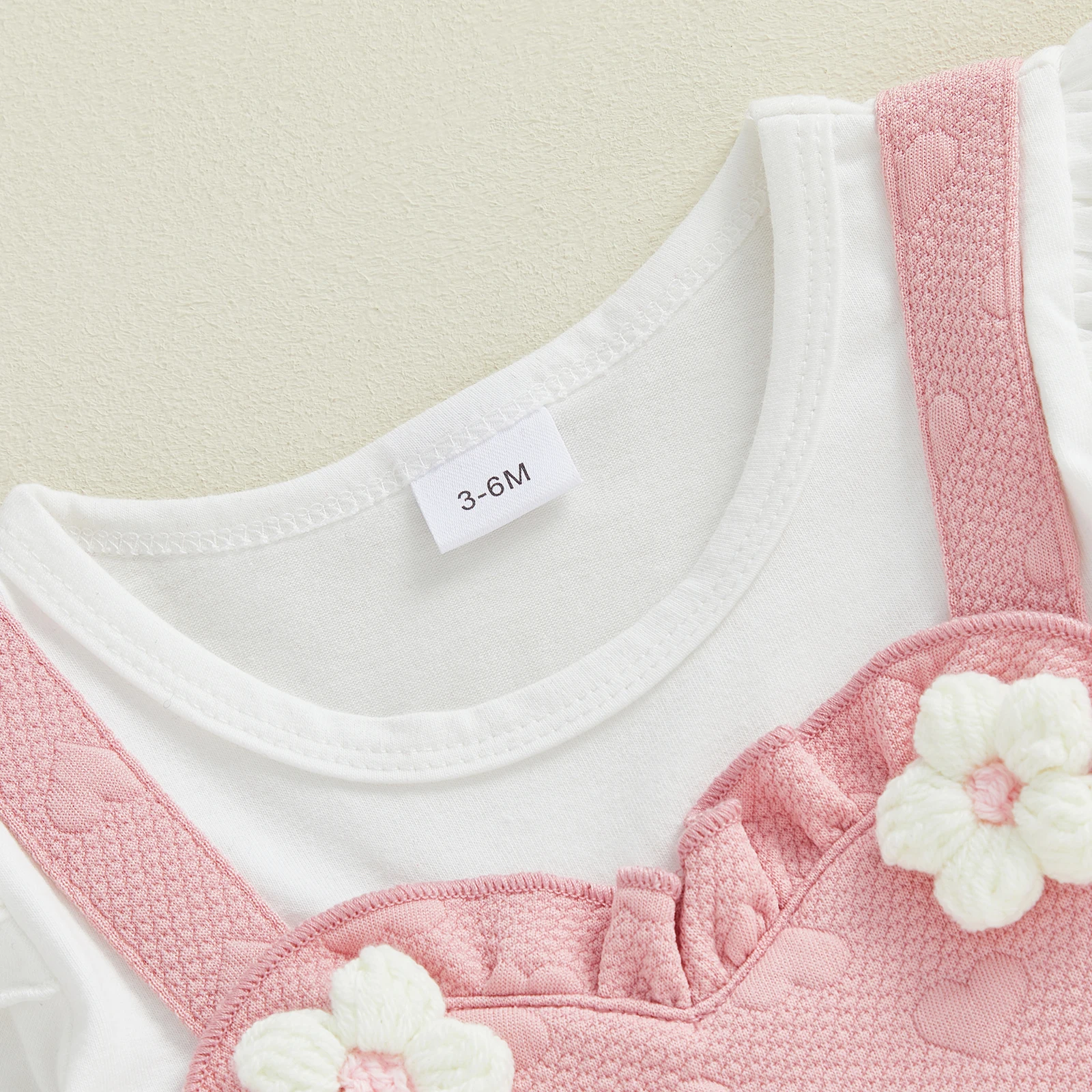 Tregren mameluco bebé niña de jacquard floral con corazón primavera - imagen 4