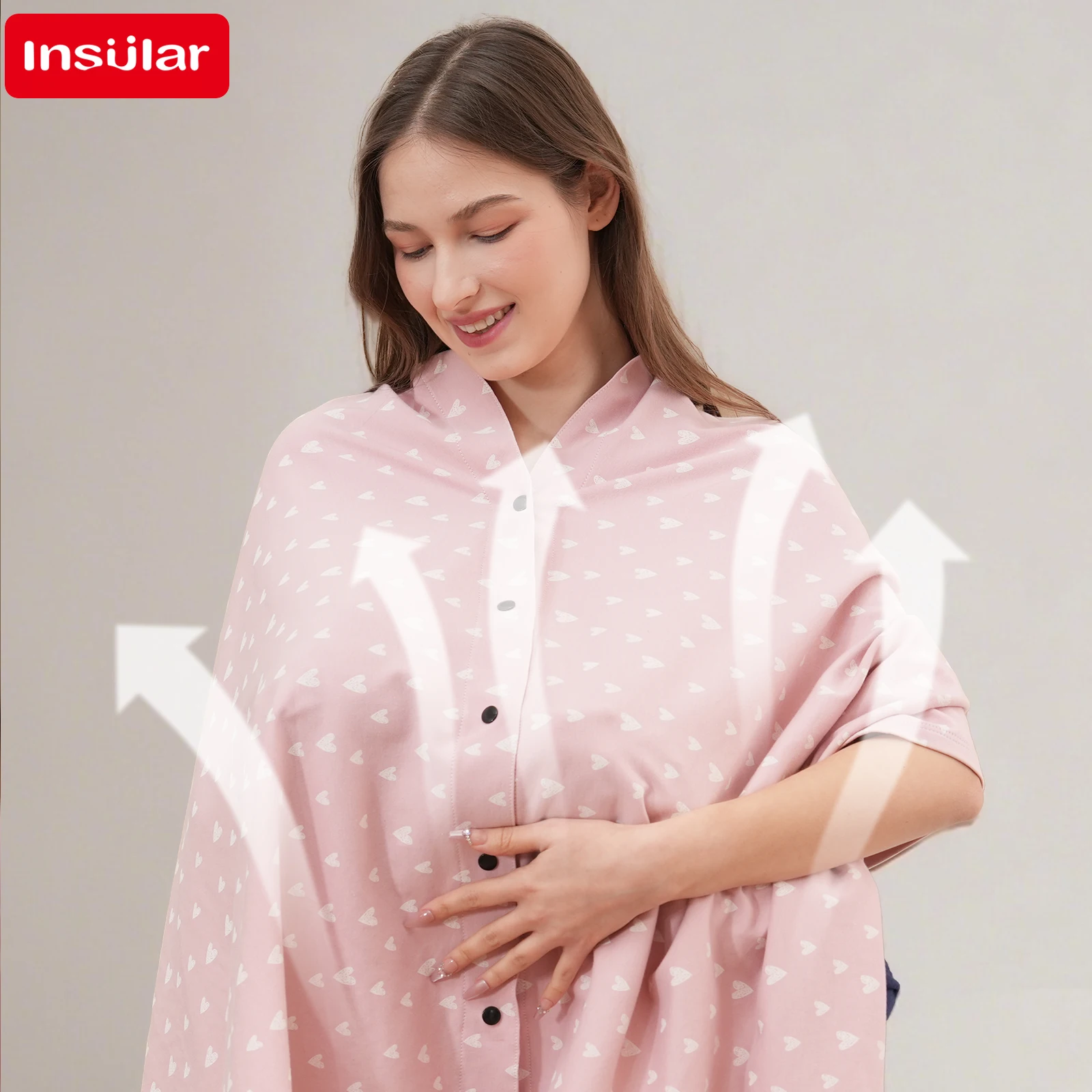 Cubierta de lactancia para salida de madre, fundas de algodón para alimentación de bebé, delantal de lactancia ajustable para privacidad, manta para cochecito - imagen 3