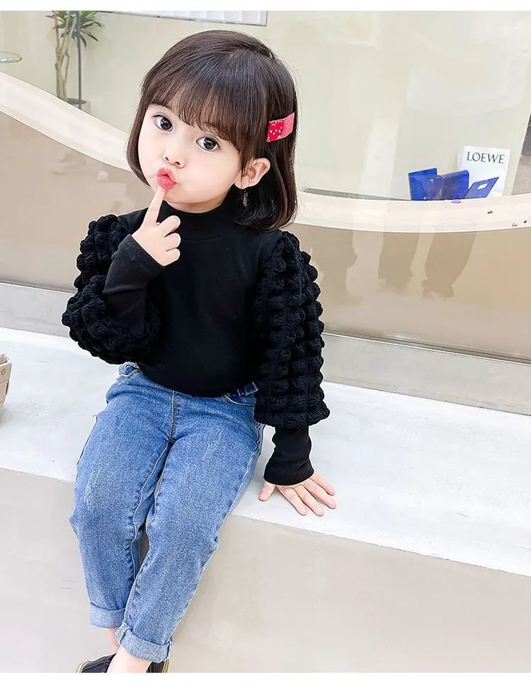 Camiseta de manga abullonada para niña – Primavera y otoño - imagen 3