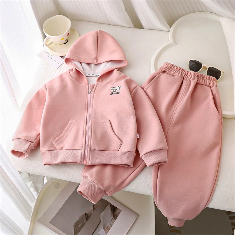 Chándal con capucha para niñas – Conjunto deportivo cómodo diario - imagen 5