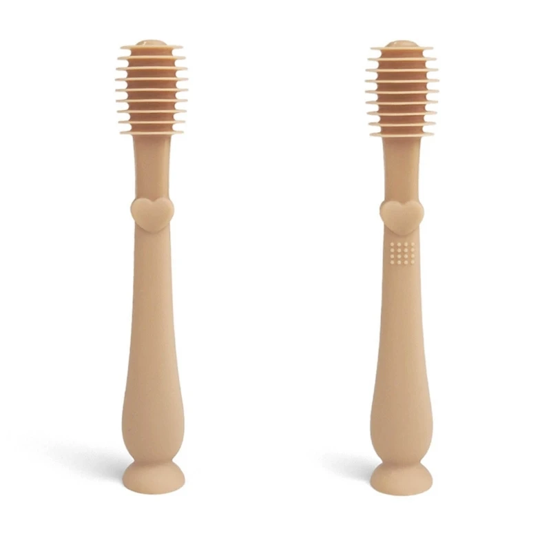 Cepillo de dientes de silicona para bebé – suave y grado alimenticio - imagen 3