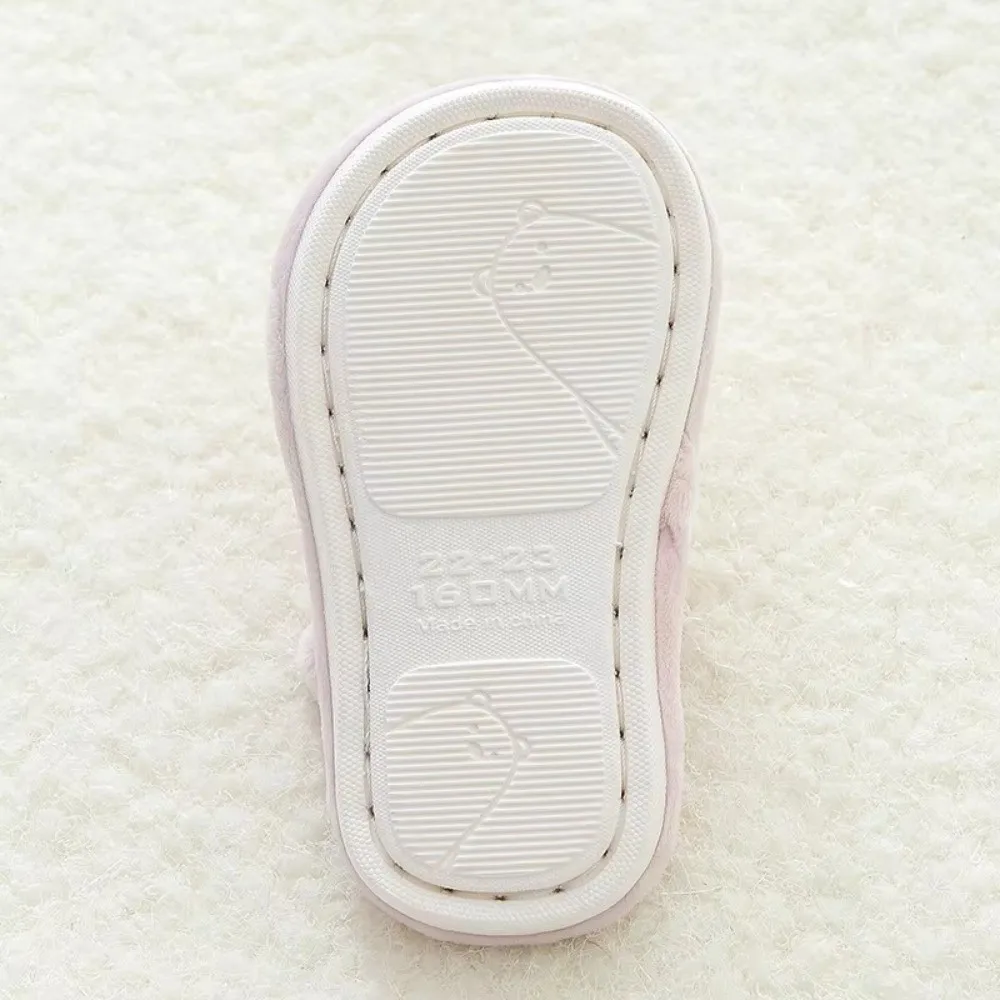 Zapatillas bonitas de dibujos animados para niños, zapatos cálidos antideslizantes para interiores para niños pequeños, zapatos para caminar de aprendizaje para recién nacidos de algodón - imagen 4