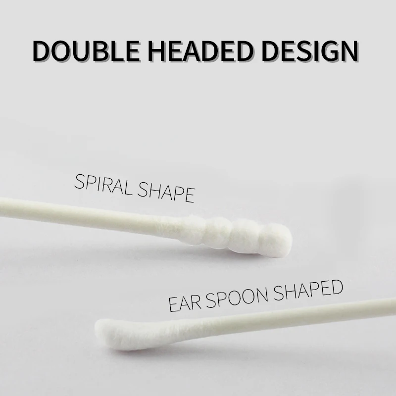 200 Uds. Hisopo de algodón con cuchara para la oreja, hisopos de algodón para limpieza de oídos para recién nacidos, hisopo de algodón de doble punta para niños, desechable especial para bebés - imagen 4