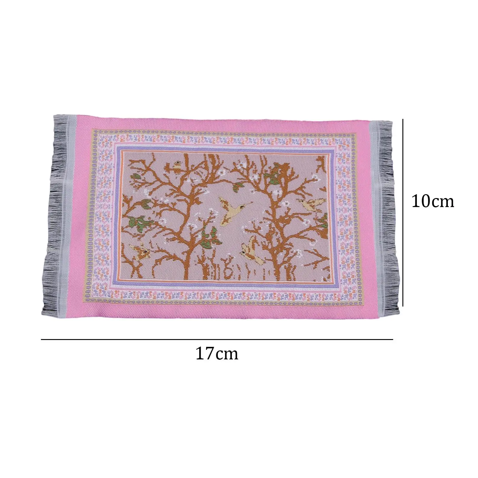 1:6 1:12 Woven Rug Simulation Life Scene Miniature Floor Area Rug Mini Turkish Mat for Home Bedroom Living Room Ornaments