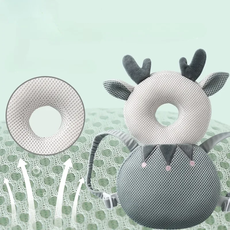 Reposacabezas anticaída para niños, almohada de dibujos animados para bebé, almohadilla de protección para la cabeza para recién nacido, estilo de correa, almohada anticaída para aprender a caminar - imagen 2