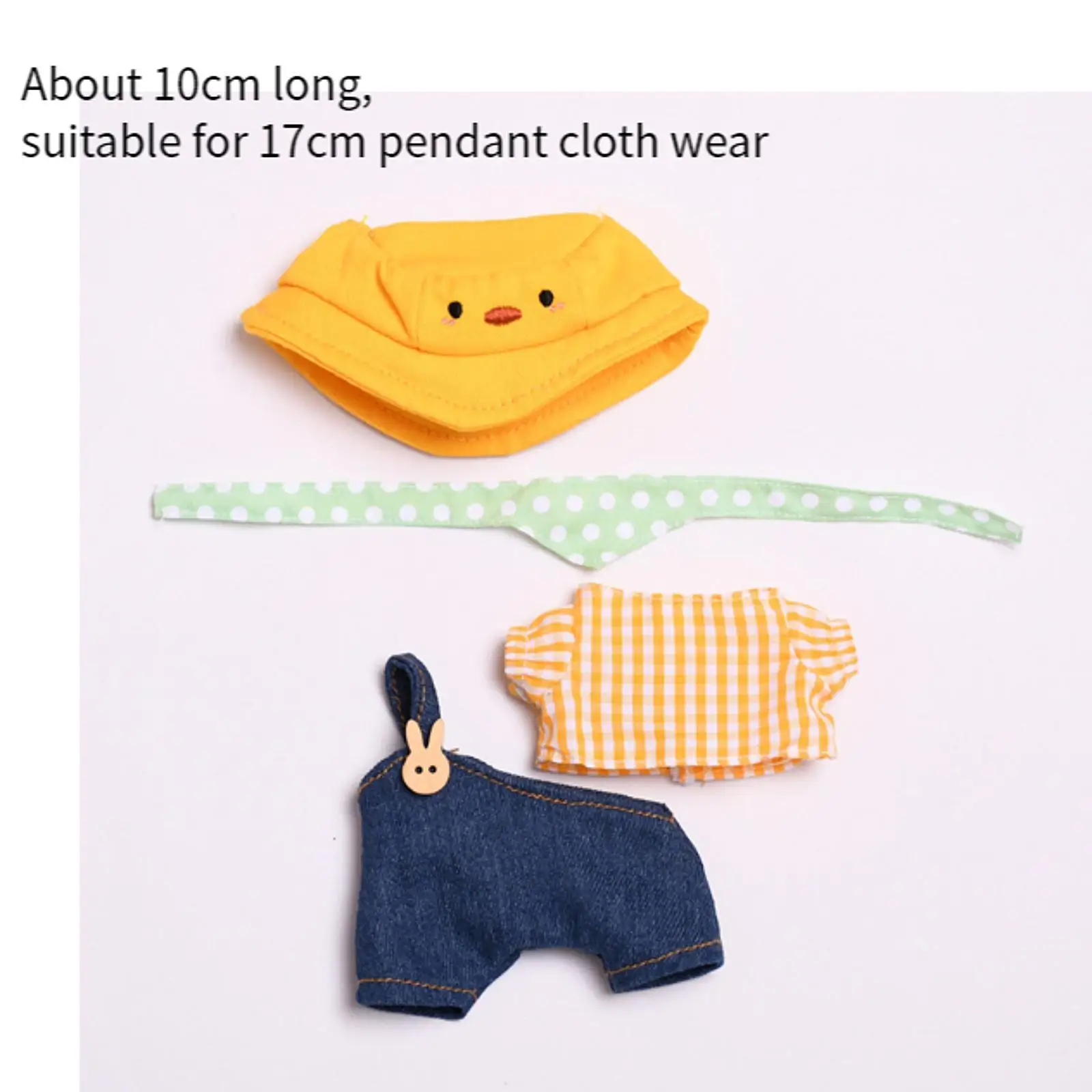 Plush Doll Clothes for 17 cm DIY Cute Fashion Pretend Play Photo Props Hat Scarf Pants Shirt Set Dress up Doll Clothing