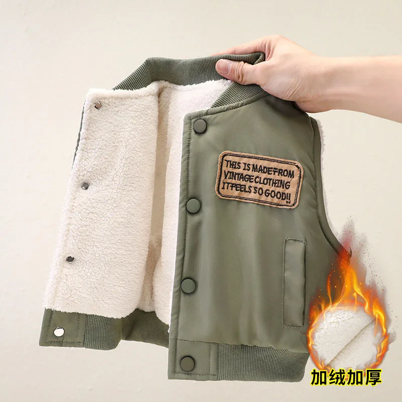 MILANCEL chaleco polar infantil estampado de otoño para diario - imagen 2