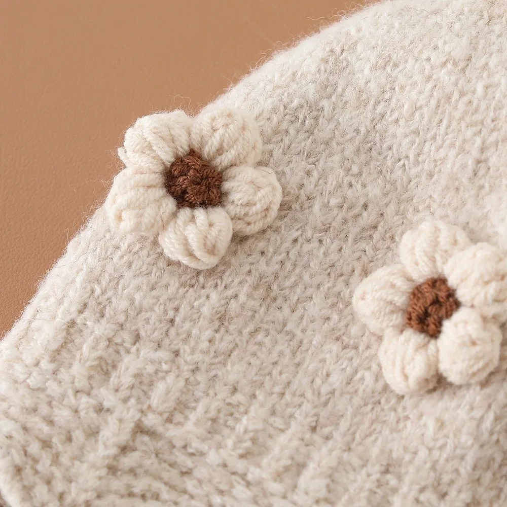 Gorro de invierno niño con pompón y orejeras – Tejido suave, cálido - imagen 4