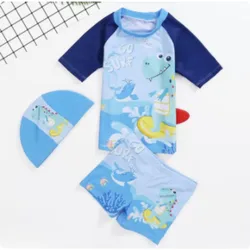 Bañador infantil UV con capucha - Tiburón para niños