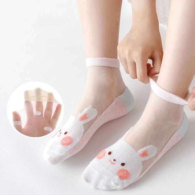 Calcetines verano algodón suave niña – Diseño princesa con encaje