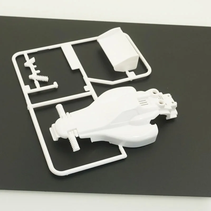 Tamiya-mini coche de carreras 4wd, carcasa astuta, negro/blanco, hecho en casa - imagen 2