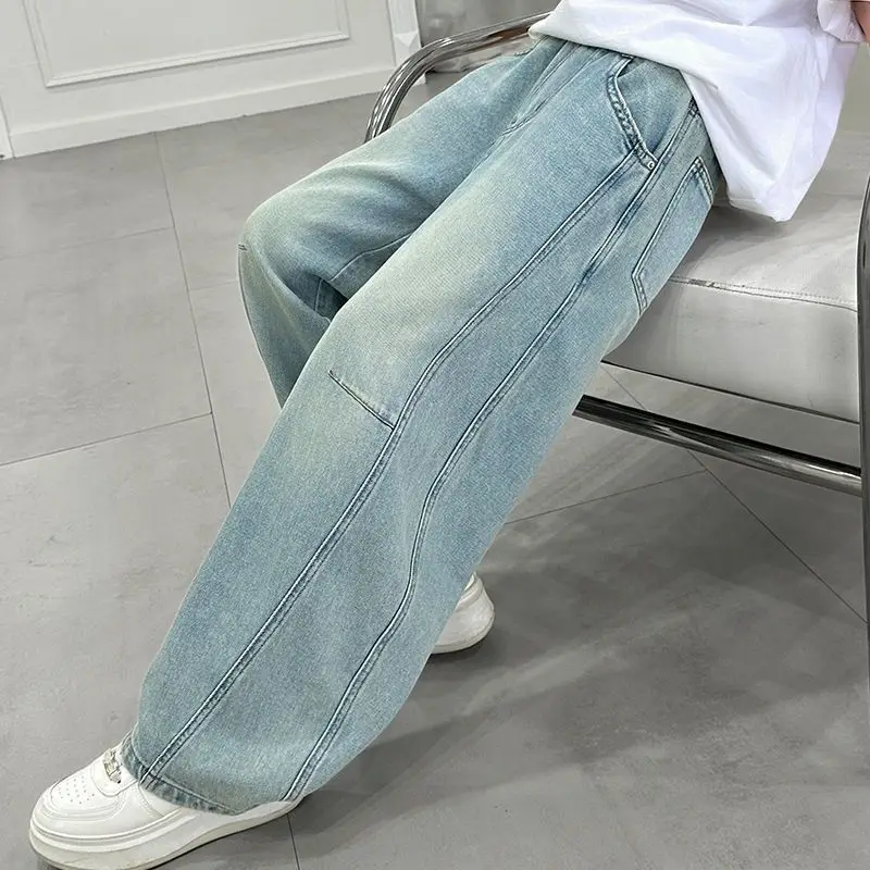 Pantalones vaqueros de pierna ancha para niñas – Ajustados largos informales - imagen 2