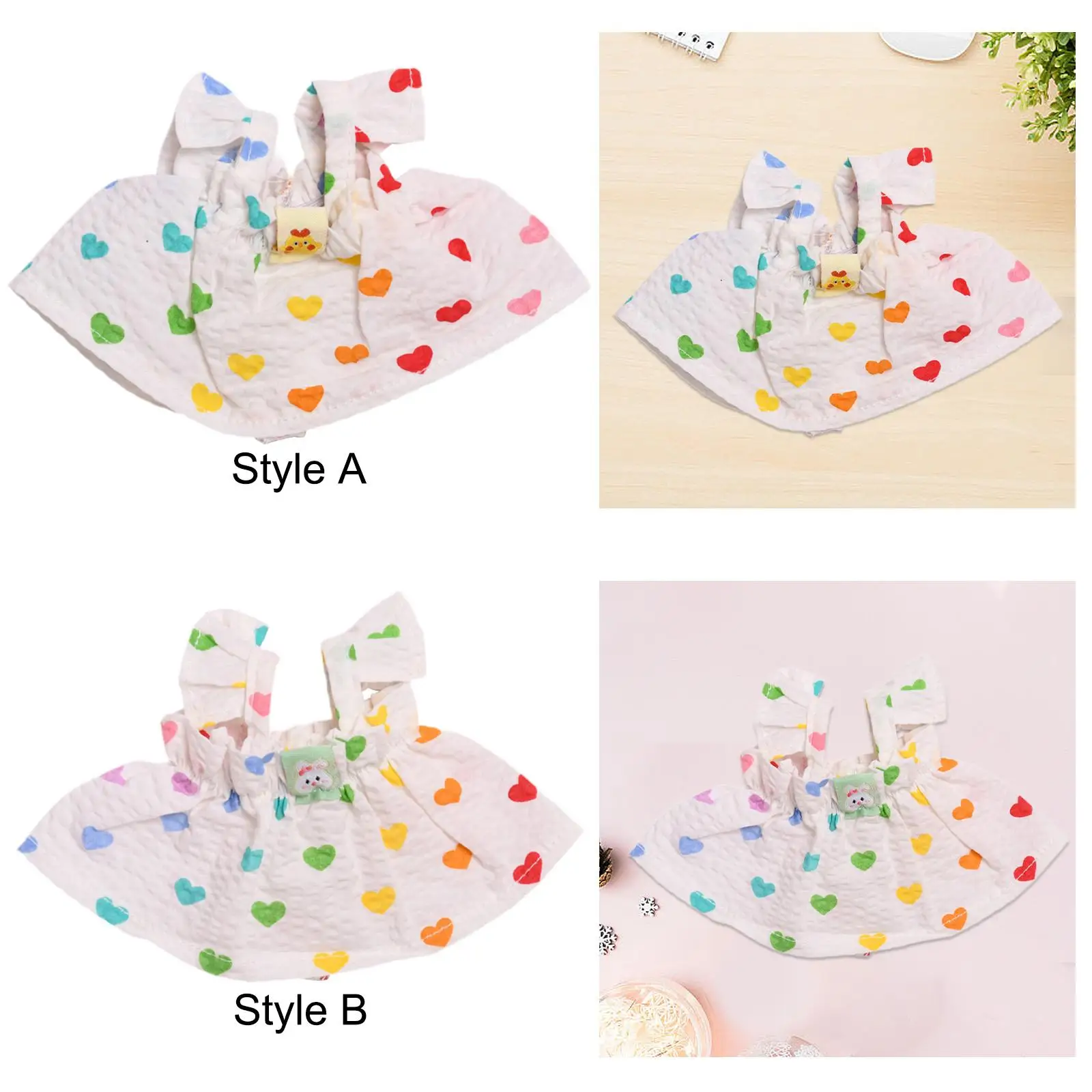 20cm Plush Doll Clothes Fashion Cartoon Decorative Decor Doll Clothing Set