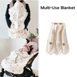Manta muselina para bebé con capucha y mosquitera de verano