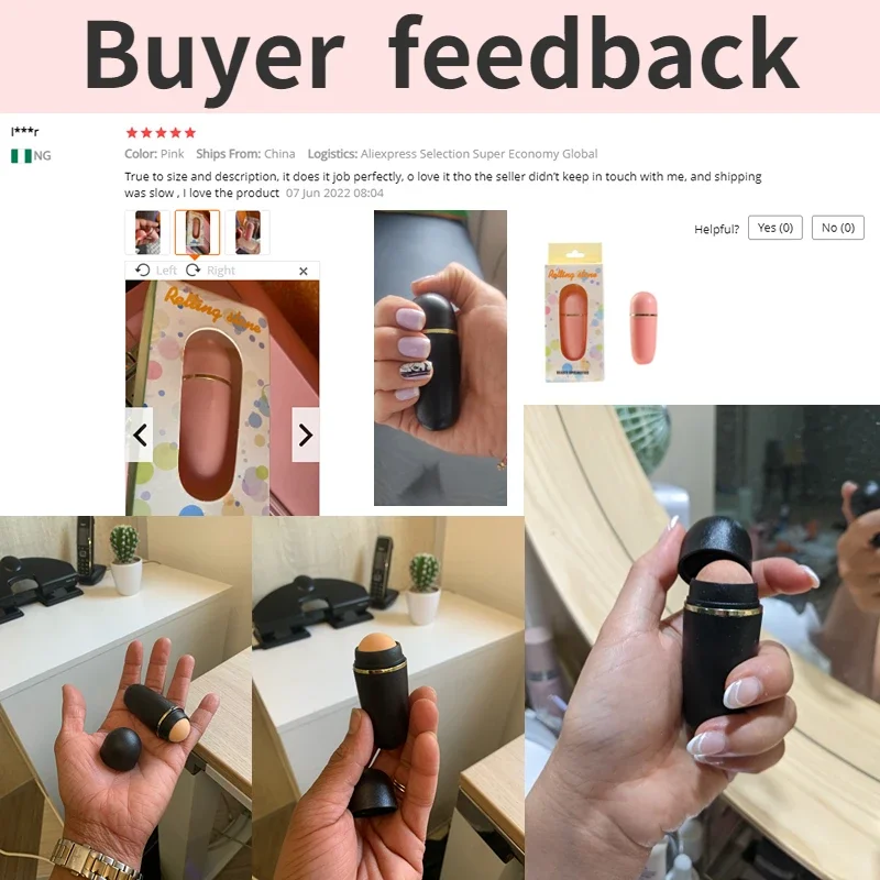 Mini piedra volcánica absorbente de aceite, palo de piedra rodante para limpieza facial, Control de aceite, palo de succión de aceite, mantiene la cara limpia, masajeador facial - imagen 4