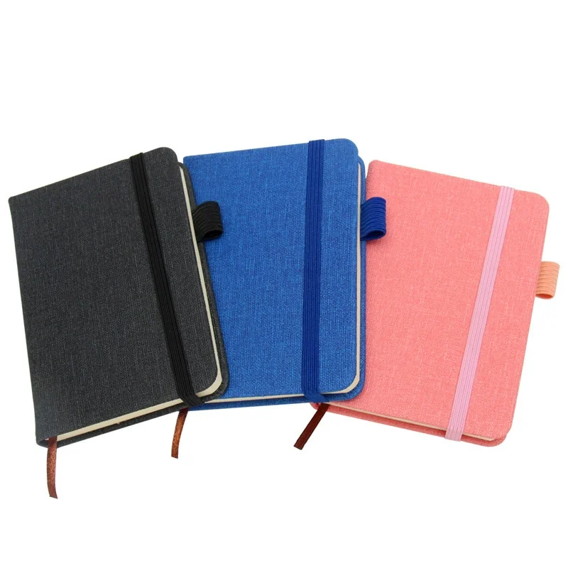 Cuaderno A7 recargable de lino con bloc de notas - imagen 2