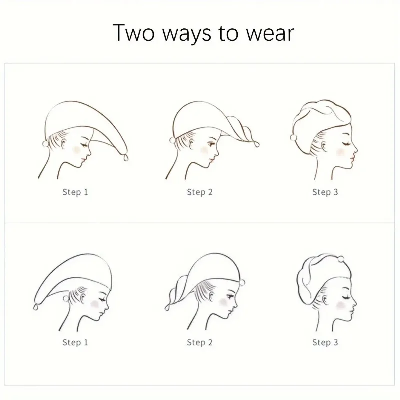 Gorro Hari ducha microfibra para secado rápido con forro polar - imagen 4