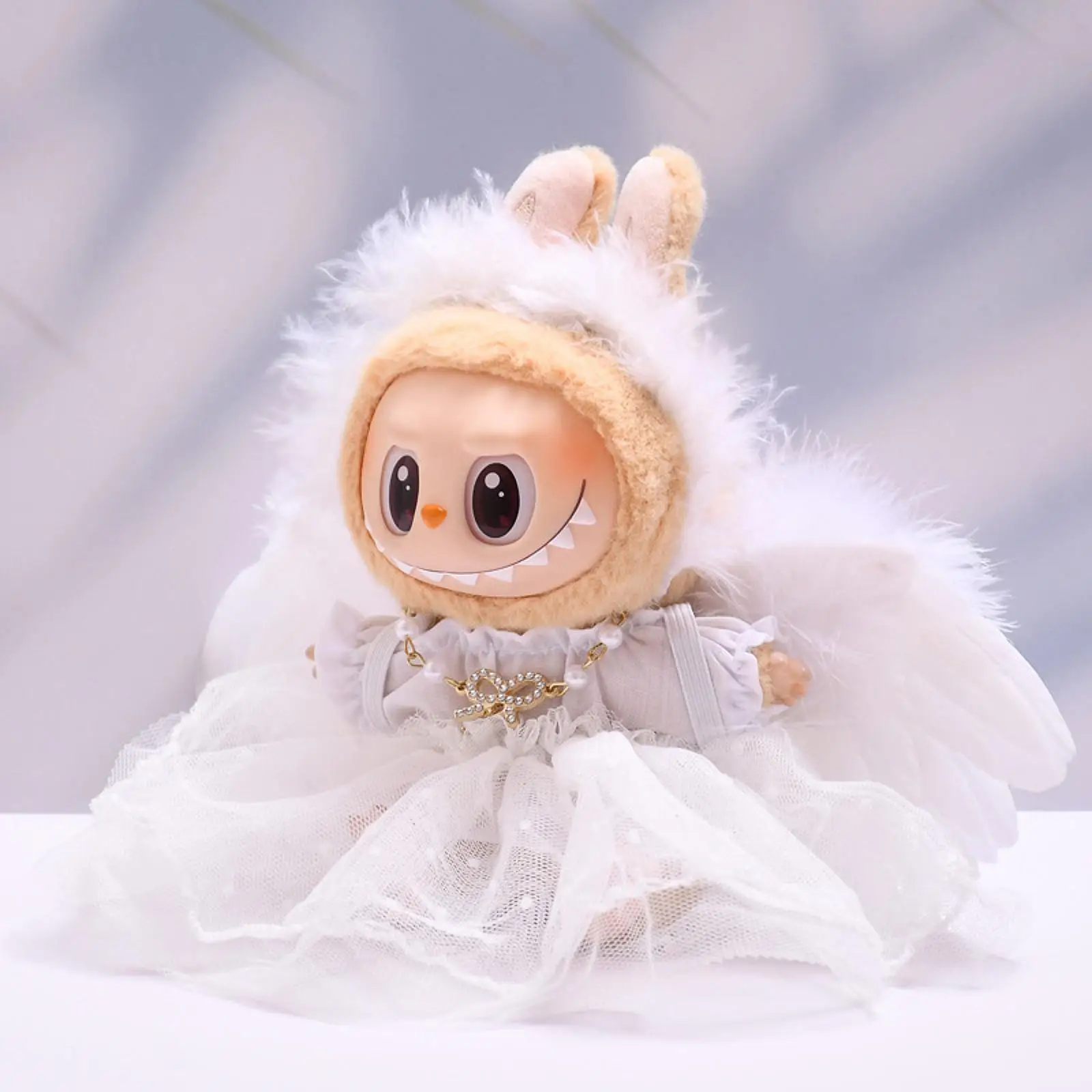 Dolls Angel Wing Lace Set Outfits Accessory Miniature Clothes Costume for 15-17cm Dolls Girl Dolls Thanksgiving Gifts