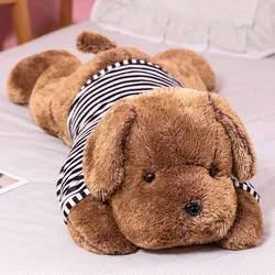 Peluche de perro tumbado gigante suave, cojín para dormir