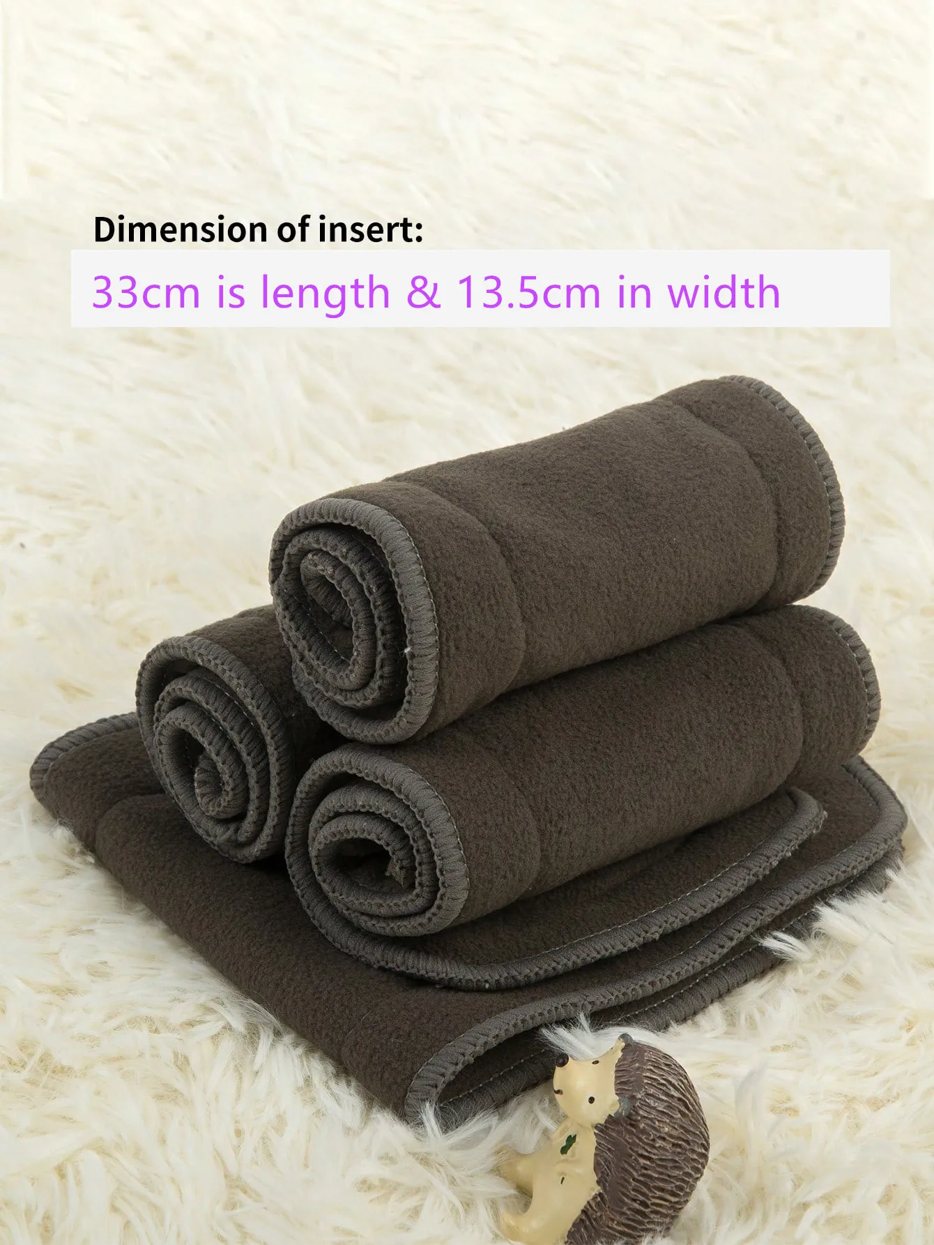 (4 unids/lote) ALVABABY absorbente de 4 capas de carbón de bambú inserto de pañal de bebé reutilizable para pañal de tela de bebé - imagen 2