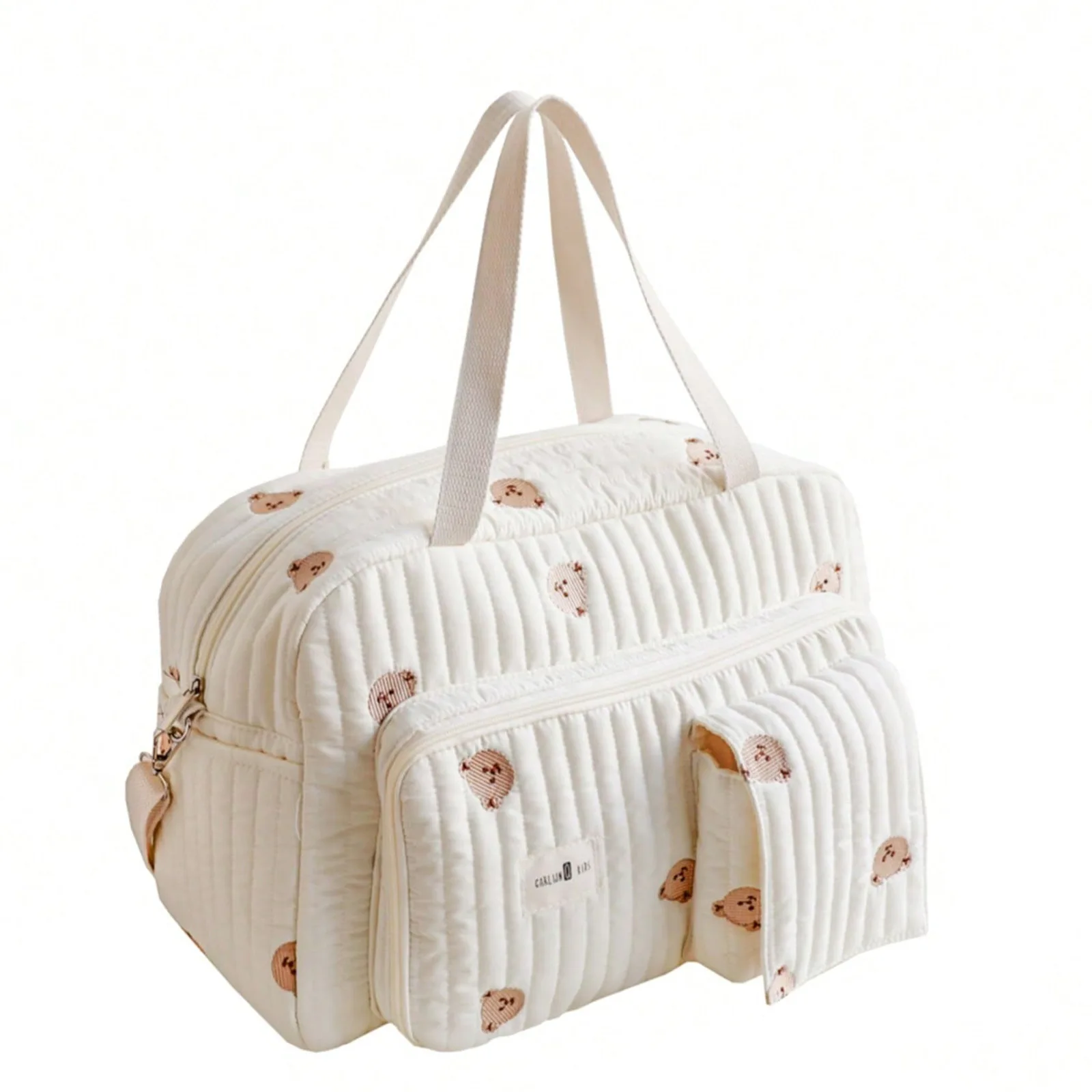 Bolso pañalera floral espaciosa con múltiples bolsillos - imagen 4