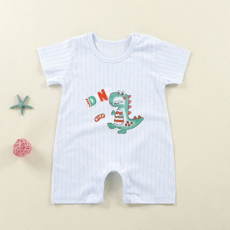 Mameluco de bebé de algodón estampado de verano fresco