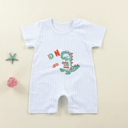Mameluco de bebé de algodón estampado de verano fresco