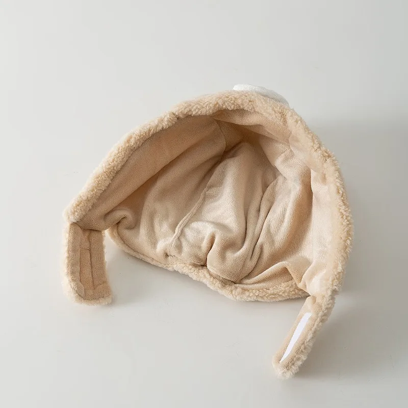 Gorro de invierno para bebé, orejeras, orejas de oso de peluche, gorro térmico cálido para niños y niñas, bonito Animal, regalo de Navidad para recién nacidos - imagen 4