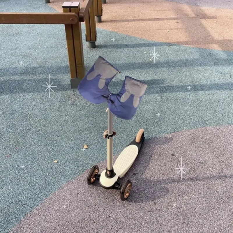 D7YD Manoplas cálidas y gruesas, manoplas para niños y niñas, guantes para montar en bicicleta equilibrio a prueba viento - imagen 4