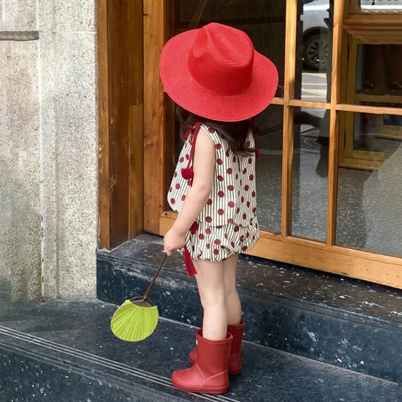 Conjunto veraniego de niña pantalón acampanado chaleco princesa suave - imagen 3