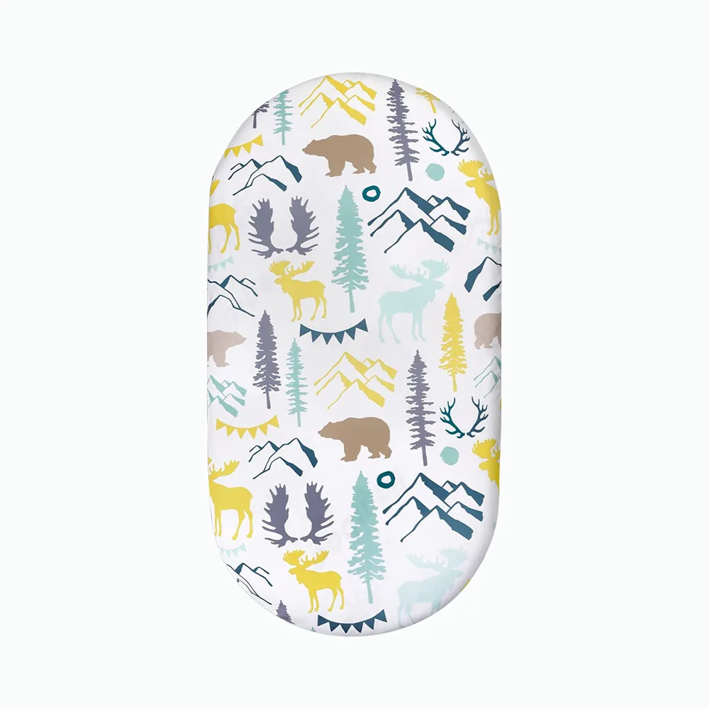 Sábana bajera ajustable para bebé, funda para cambiador de recién nacido, sábanas ajustadas para cuna transpirables con estampado sólido, funda de colchón para cuna, 1 Uds. - imagen 4