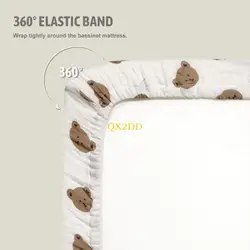Sábanas ajustables con funda protectora para cuna de bebé
