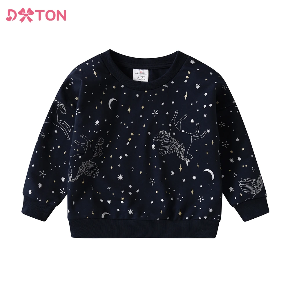 DXTON Camiseta algodón estampado unicornio para niña - imagen 5