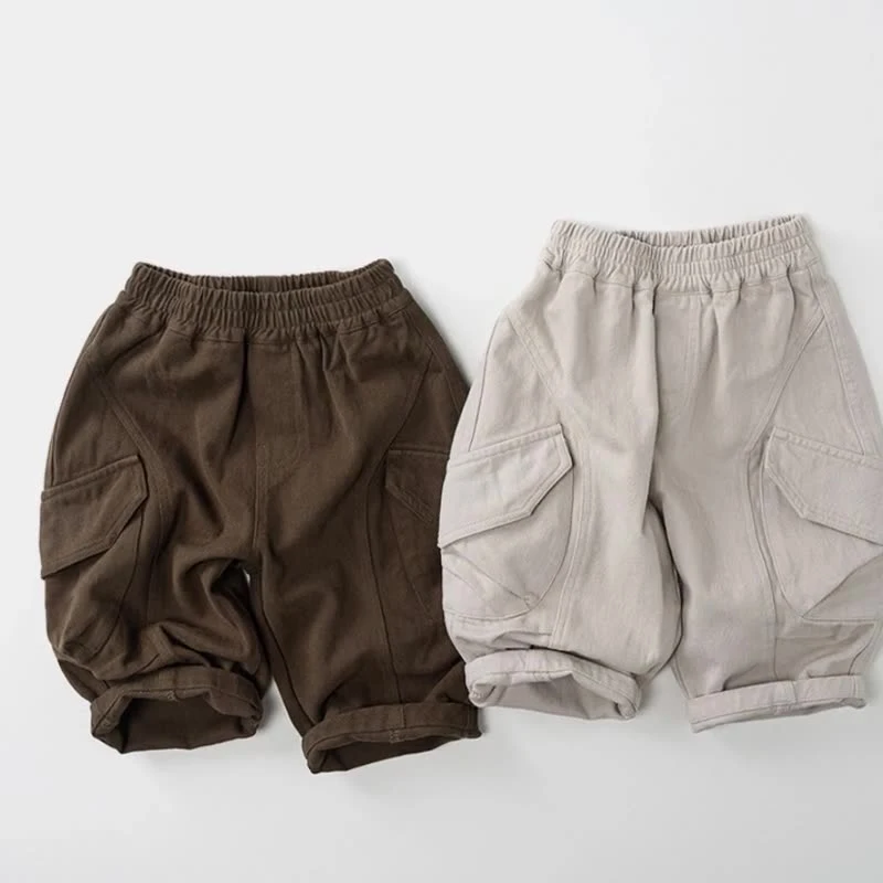 MILANCEL, pantalones de trabajo de otoño para niños, 1-6T, pantalones informales de algodón simples de Color sólido para niños, pantalones de pierna ancha holgados y finos coreanos para niños