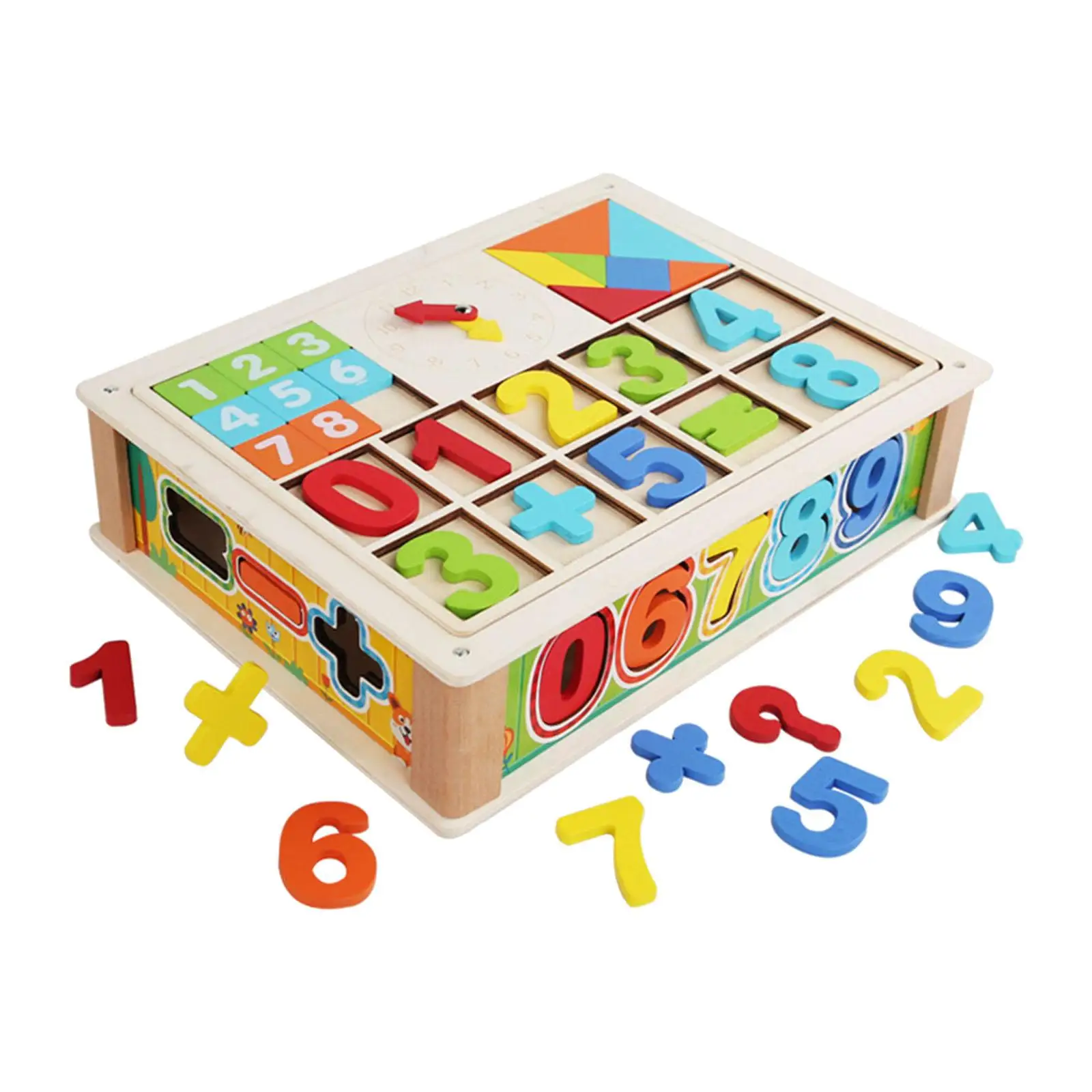 Computing Learn Boxes Wooden Blocks Number Activity Toy Division Children Counting Shape Matching Toy Children Count Shapes