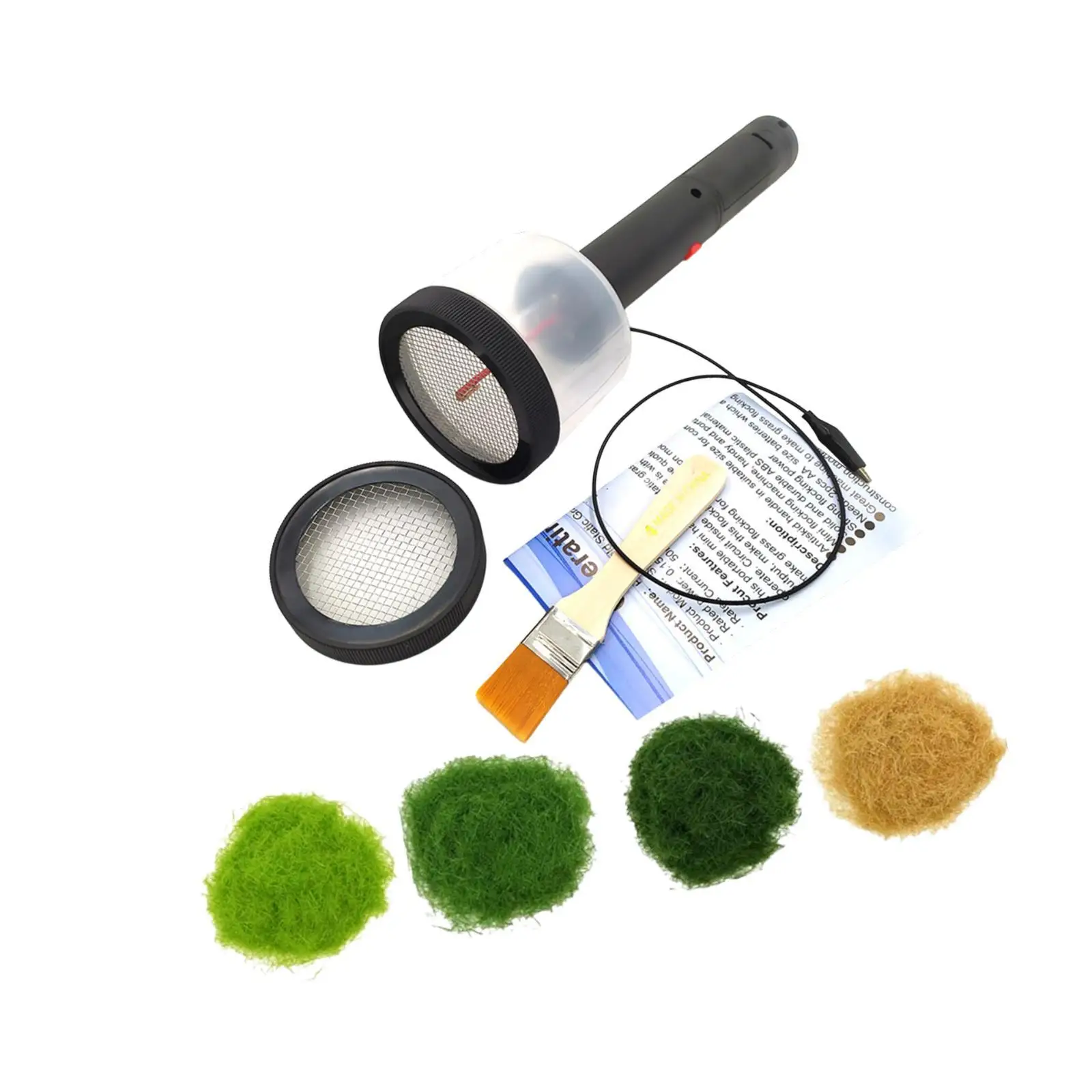 Static Grass Applicator Kits Portable Craft Tool Planting Grass Machine Railway Flocking Kits DIY Electrostatic Flocking Machine