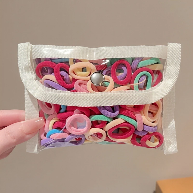 Bandas elásticas para cabello de niñas – Scrunchies colores dulces - imagen 3
