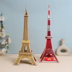 Rompecabezas 3D de cartón con edificios emblemáticos para niños